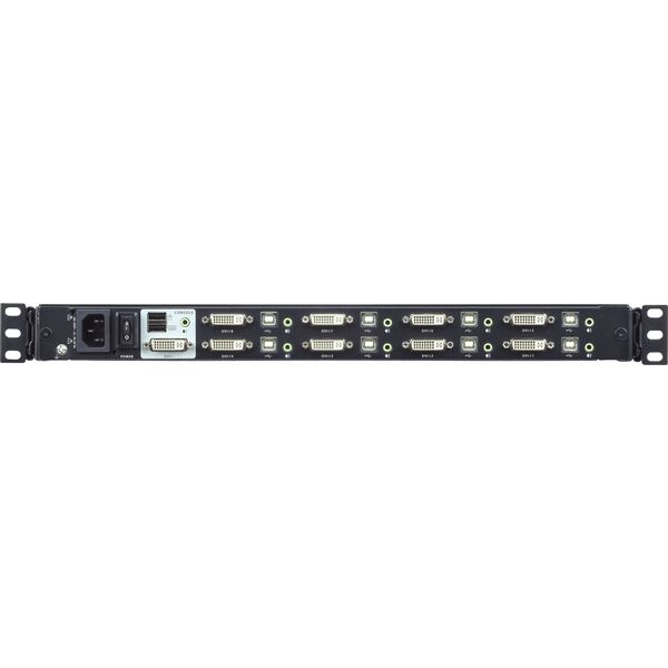 Przełącznik Aten Przełącznik KVM ATEN CL6708MW 43 cm LCD, USB-DVI, 8-portowy, niemiecki układ klawiatury