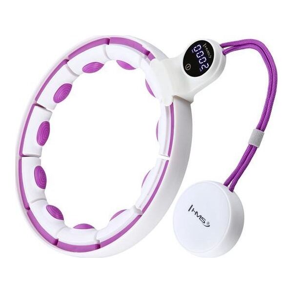 HMS HHM17 HULA HOP WHITE/VIOLET Z MAGNESAMI I OBCIĄŻNIKIEM + LICZNIK HMS