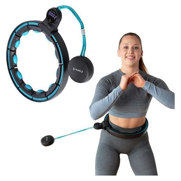 HMS HHM17 HULA HOP BLACK/TURQUOISE Z MAGNESAMI I OBCIĄŻNIKIEM + LICZNIK HMS