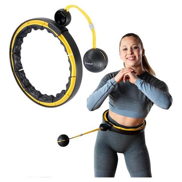 HMS HHM21 HULA HOP BLACK/YELLOW Z MAGNESAMI, WYPUSTKAMI TPE I OBCIĄŻNIKIEM + LICZNIK HMS