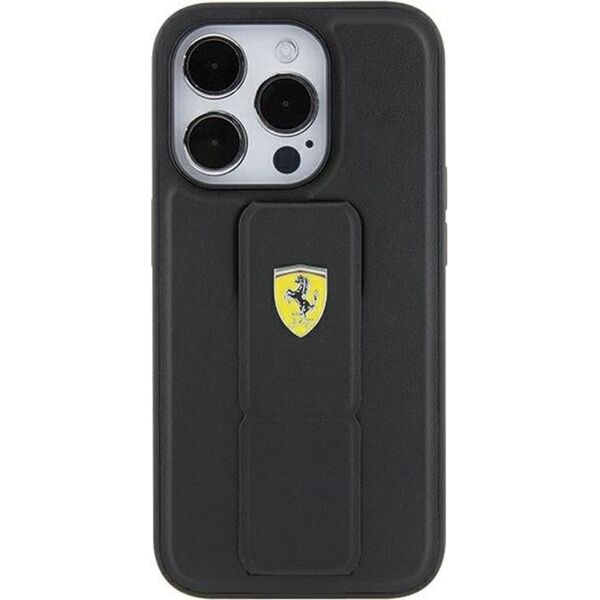 Ferrari Ferrari Grip Stand Metal Logo - Etui iPhone 15 Pro Max (czarny)