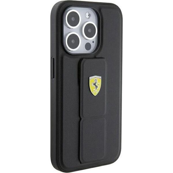 Ferrari Ferrari Grip Stand Metal Logo - Etui iPhone 15 Pro Max (czarny)
