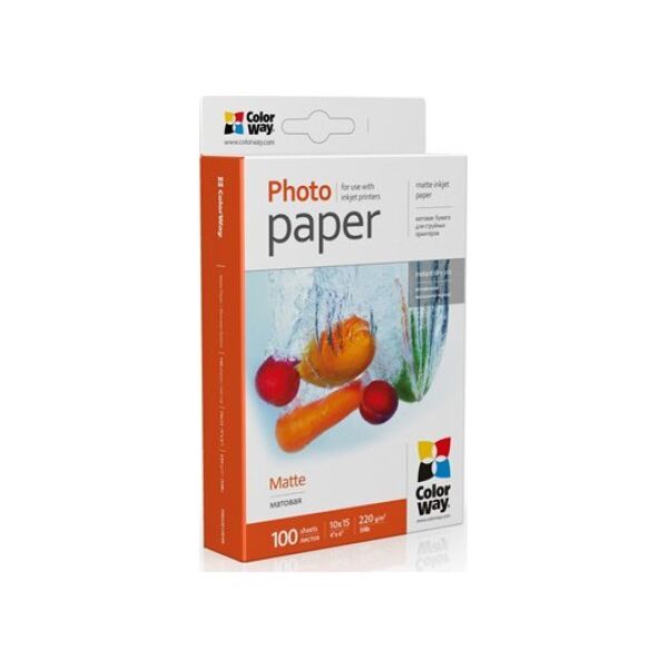 Triton ColorWay PM2201004R Matte Photo Paper, White, 10 x 15 cm, 220 g/m one size