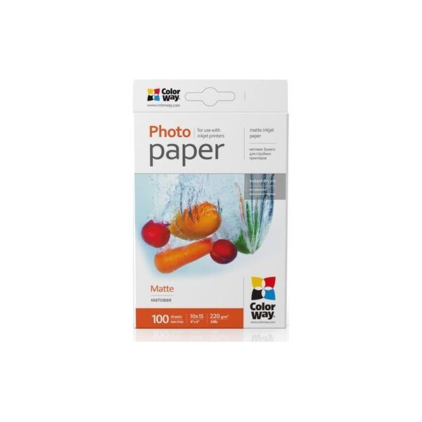 Triton ColorWay PM2201004R Matte Photo Paper, White, 10 x 15 cm, 220 g/m one size