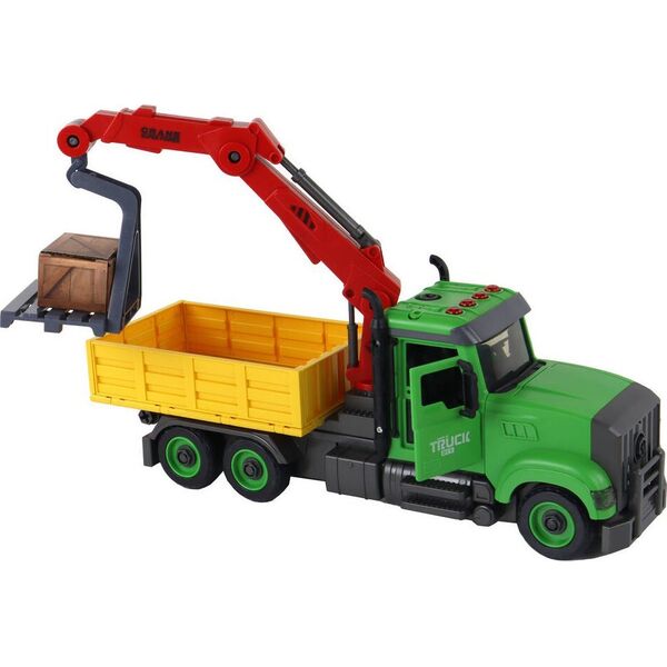 LeanToys Pojazd Wywrotka Dźwig do Skręcania Rozkręcania