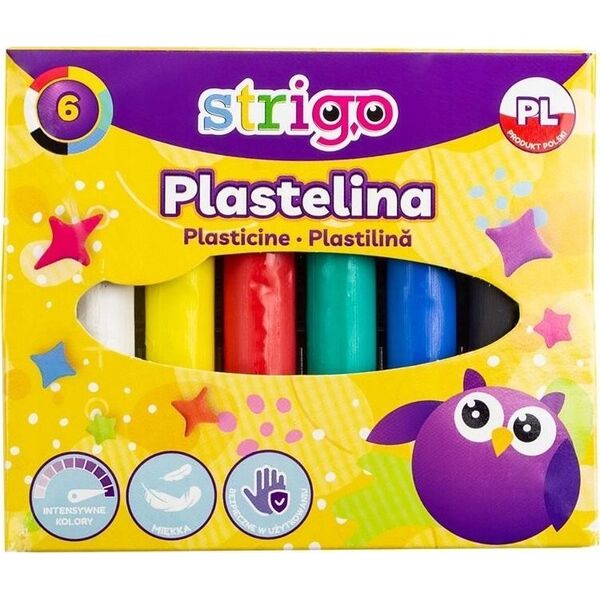 Strigo Plastelina STRIGO, 6 kolorów