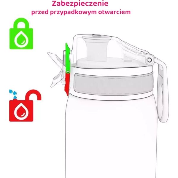 ion8 ION8 Zielona butelka na wodę ze stali nierdzewnej w smoki 400 ml