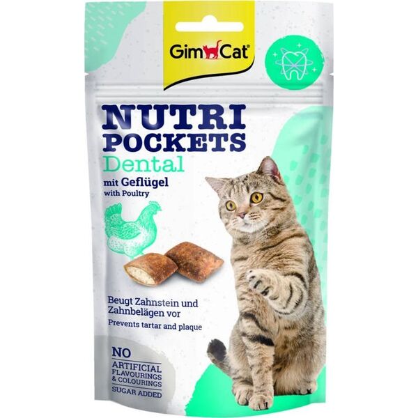 Triton GIMCAT NUTRI POCKETS Przysmak Dentystczny DRÓB 60g