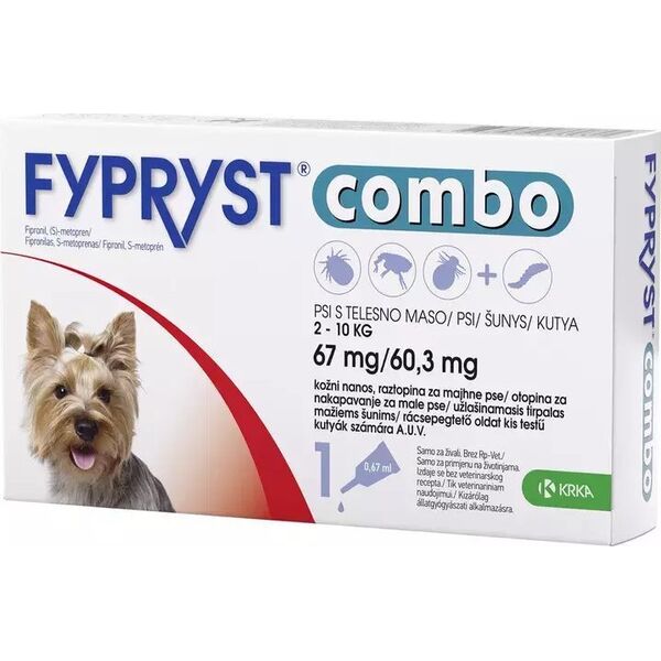 Triton KRKA Fypryst Combo krople na pchły i kleszcze dla psa 2-10 kg 67 mg/0,67ml 1 pipeta