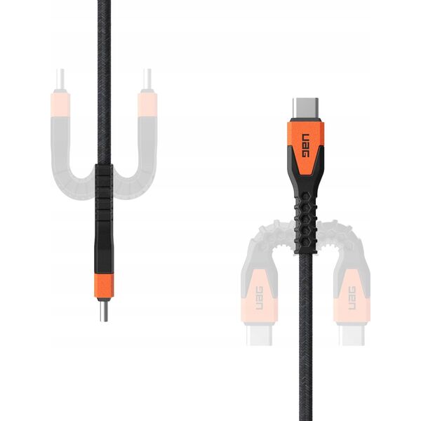 Kabel USB Eaton UAG Rugged Cable - kabel USB-C - USB-C 60W, 1,5 m (black/orange)