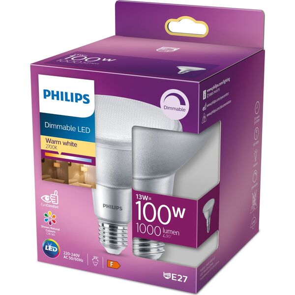 Signify Philips LED Reflektor 100W E27 1000lm Kunststoff dimmbar 1er P