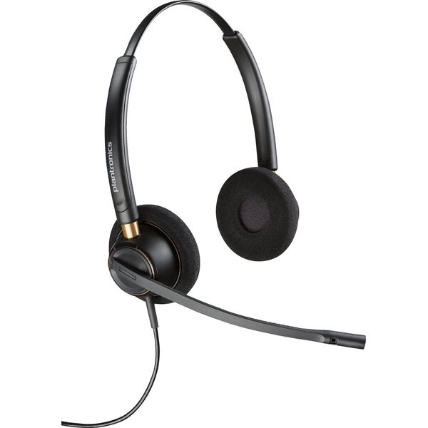 Słuchawki Poly Poly EncorePro HW520D - EncorePro 500 series - Headset - On-Ear - kabelgebunden - Quick Disconnect - Schwarz - Zertifiziert fur Skype fur Unternehmen