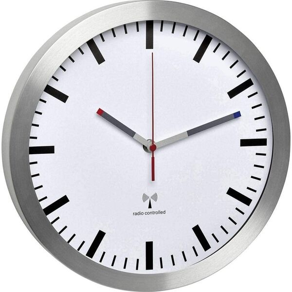 TFA TFA 60.3528.02  radio-controlled wall clock aluminium