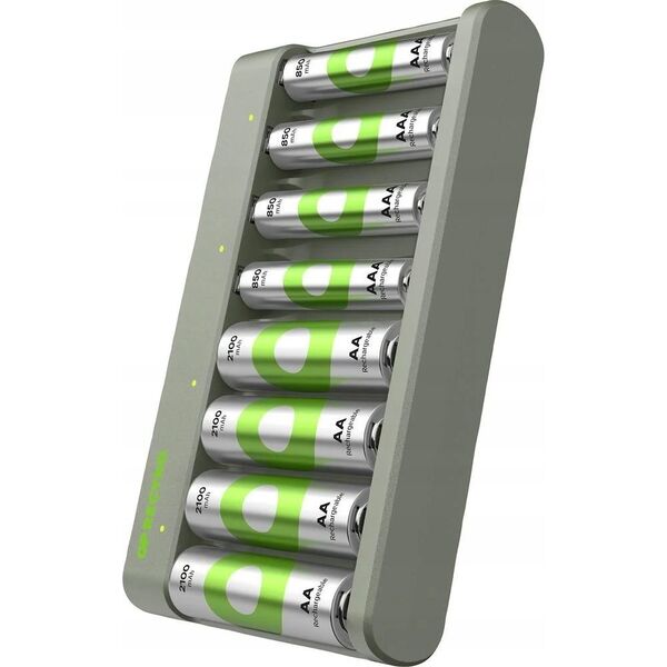 Ładowarka GP GP ReCyko E821 8-fold Round Bat. Charger+4xAA 2100mAh/4xAA 850mAh