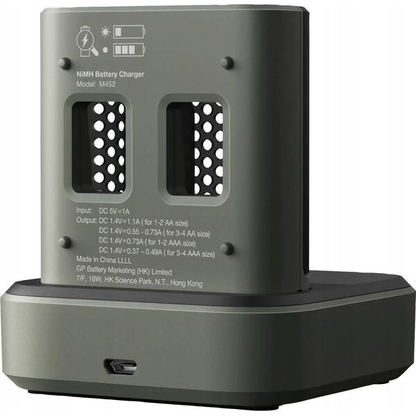 Ładowarka GP GP ReCyko M452 4-fold LCD-Model Docking St. + 4x AA NiMh 2600mAh