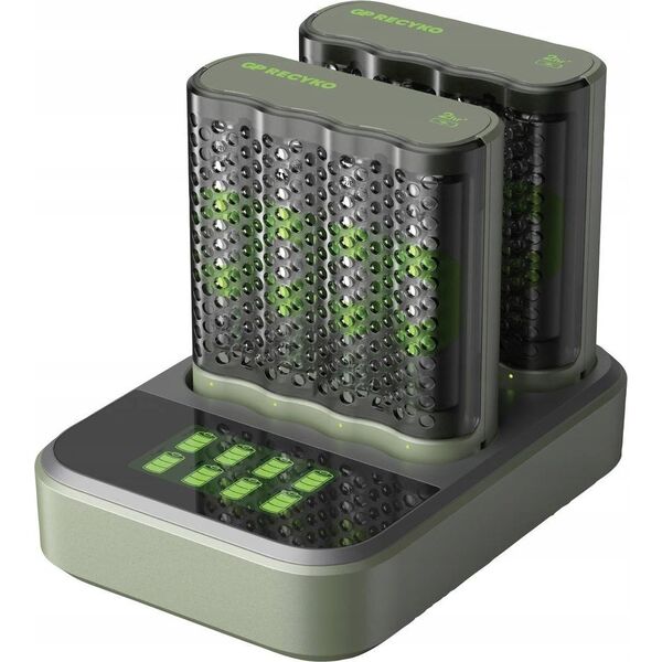 Ładowarka GP GP ReCyko M452 8-fach LCD-Model Docking St. + 4x AA NiMh 2600mAh