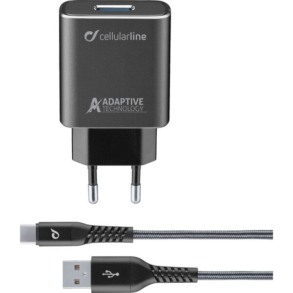 Ładowarka Cellular Line CHARGER KIT TETRA SAMSUNG TYPE-C BLACK