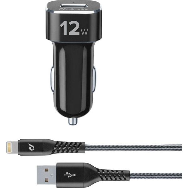 Ładowarka Cellular Line CAR CHARGER KIT TETRA MFI BLACK