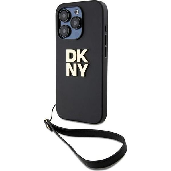 DKNY DKNY Wrist Strap Stock Logo - Etui iPhone 15 Pro (czarny)