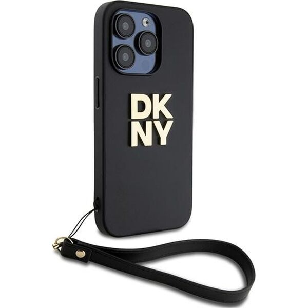 DKNY DKNY Wrist Strap Stock Logo - Etui iPhone 15 Pro (czarny)