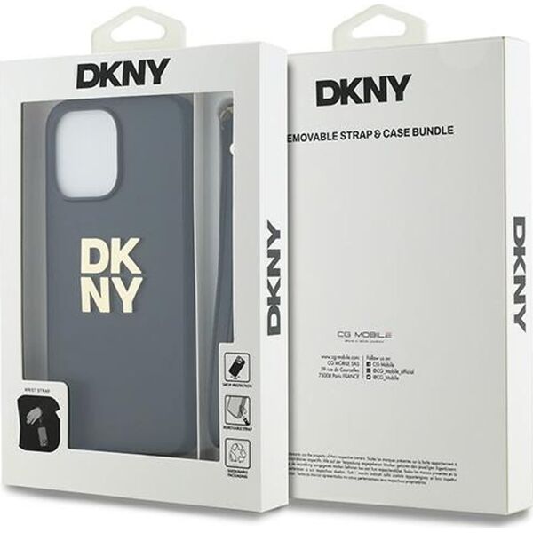 DKNY DKNY Wrist Strap Stock Logo - Etui iPhone 15 Pro (czarny)