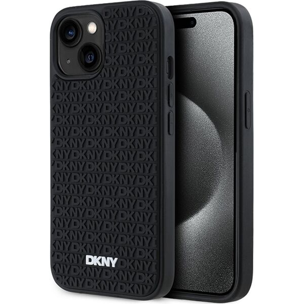 DKNY DKNY 3D Rubber Repeat Pattern - Etui iPhone 15 Plus (czarny)