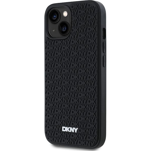 DKNY DKNY 3D Rubber Repeat Pattern - Etui iPhone 15 Plus (czarny)