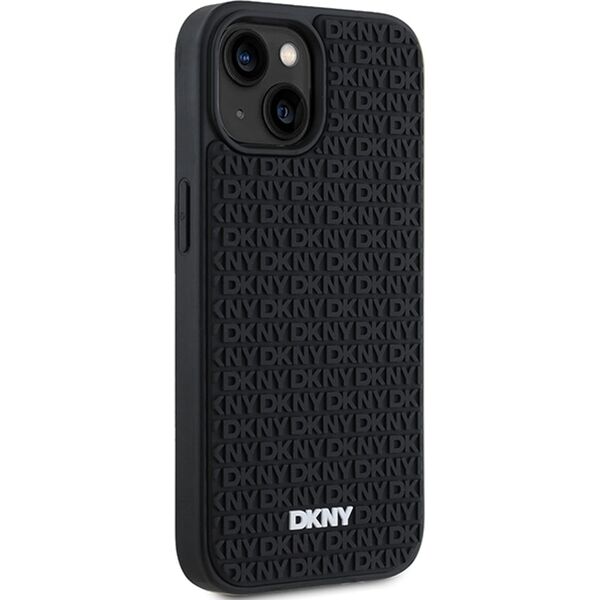 DKNY DKNY 3D Rubber Repeat Pattern - Etui iPhone 15 Plus (czarny)