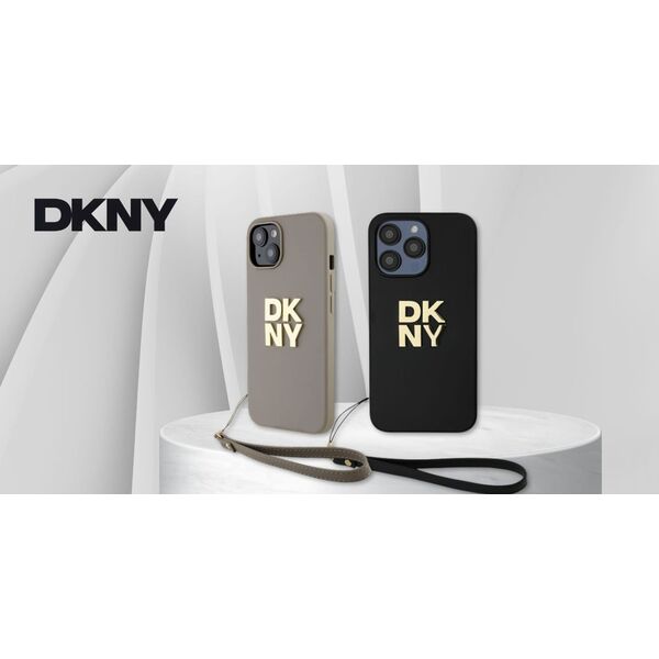 DKNY DKNY Wrist Strap Stock Logo - Etui iPhone 15 Plus (czarny)