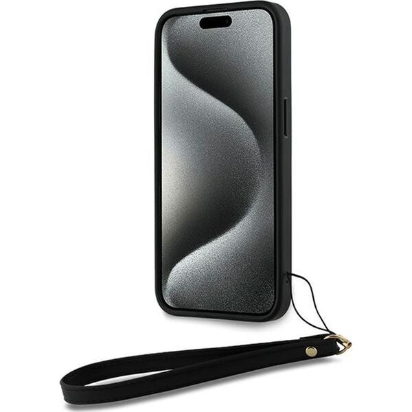 DKNY DKNY Wrist Strap Stock Logo - Etui iPhone 15 Pro Max (czarny)