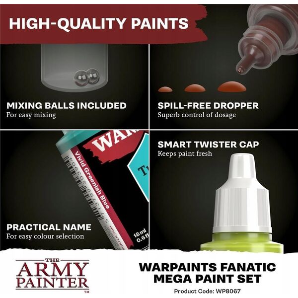 Army Painter The Army Painter: Warpaints - Fanatic - Most Wanted Paint Set