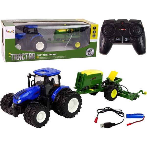 LeanToys Traktor zdalnie sterowany w skali 1:24 z akcesoriami