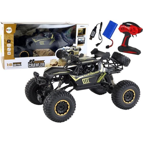 LeanToys Duże Auto Zdalnie Sterowane W Skali 1:8 Sterowanie 2.4G Czarne