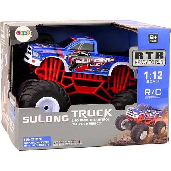 LeanToys Auto Terenowe Zdalnie Sterowane 2.4G RC 1:12 Truck Niebieski
