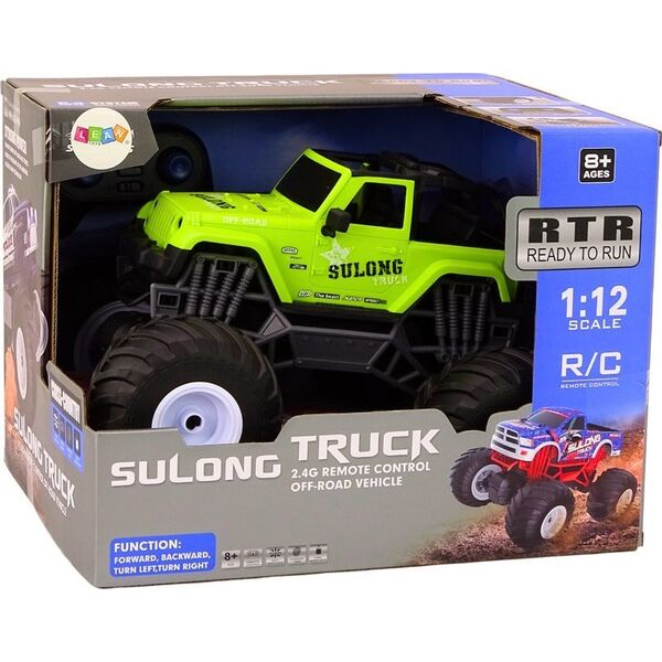 LeanToys Auto Terenowe Zdalnie Sterowane 2.4G RC 1:12 Zielony