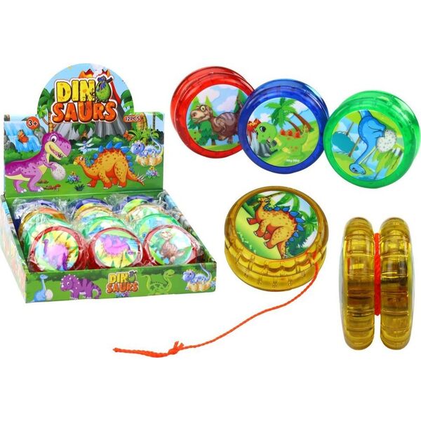 LeanToys Zabawka Zręcznościowa Jojo Świecące Dinozaury 4 Kolory