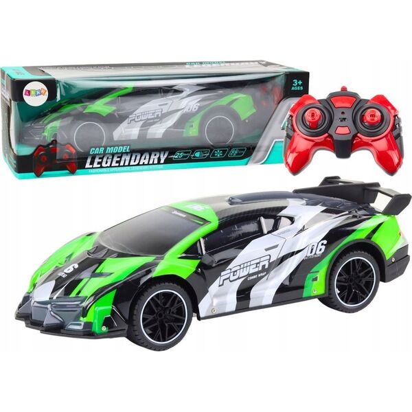 LeanToys Auto Sportowe Zdalnie Sterowane RC 1:10 25km/h Światła Zielony