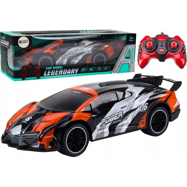 LeanToys Auto Sportowe Zdalnie Sterowane RC 1:10 Pomarańczowe Prędkość 25 km/h
