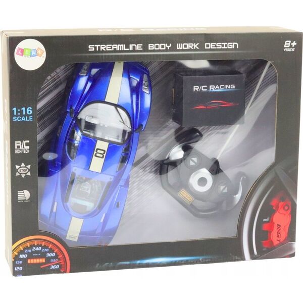 LeanToys Auto Sportowe Zdalnie Sterowane Na Pilota 1:16 R/C Niebieskie