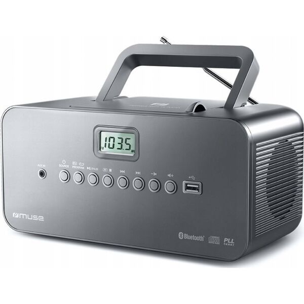 Głośnik Muse Muse | Portable Bluetooth, Radio CD/MP3 Player With USB | M-30BT | Bluetooth | Black | Portable | Wireless connection