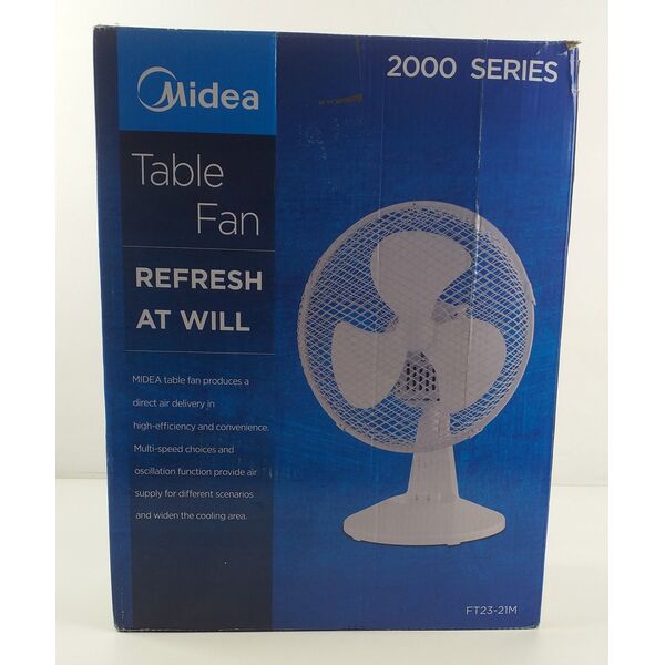 Wentylator Midea Midea | FT23-21M | Table Fan | White | Diameter 23 cm | Number of speeds 2 | Oscillation | 25 W | No