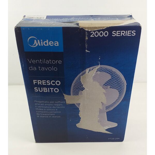 Wentylator Midea Midea | FT23-21M | Table Fan | White | Diameter 23 cm | Number of speeds 2 | Oscillation | 25 W | No