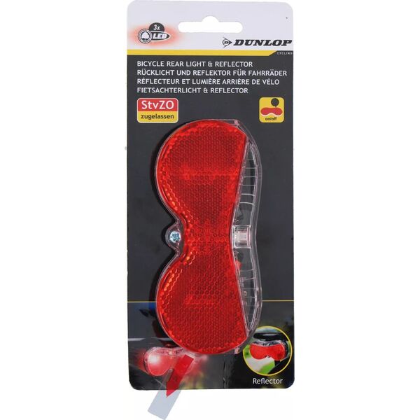 Dunlop LAMPKA ROWEROWA NA TYŁ 3 LED DUNLOP