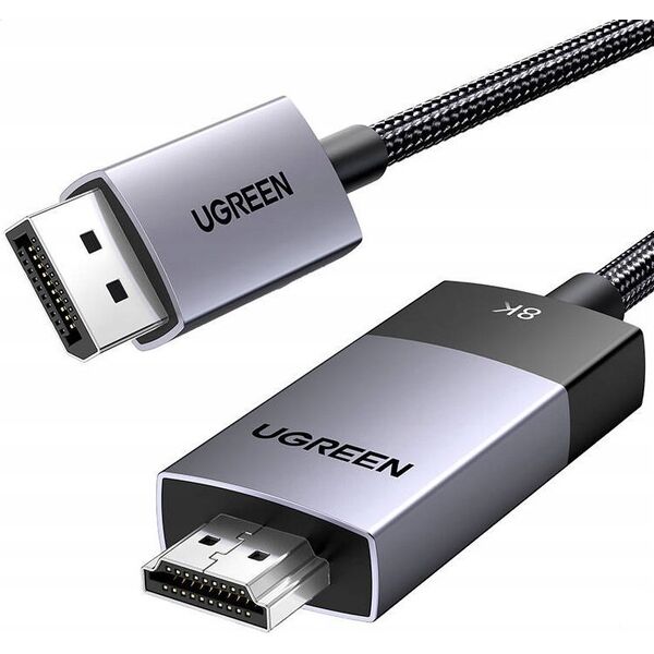 Kabel Ugreen Kabel DisplayPort do HDMI Ugreen DP115, 8k 60 Hz, 2m (czarny)