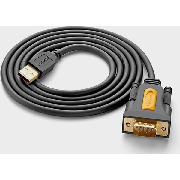 Kabel USB Ugreen USB-A - RS-232 1 m Czarny (20210B)