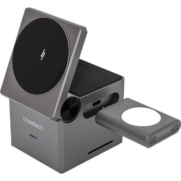 Choetech Ładowarka indukcyjna Choetech T632-F 3w1 15W (czarna)