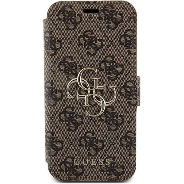 Guess Guess GUBKP15X4GMGBR iPhone 15 Pro Max 6.7" brązowy/brown book 4G Metal Logo