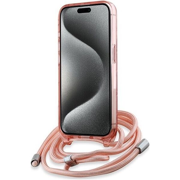 Karl Lagerfeld Karl Lagerfeld KLHMP15LHCKCKLCP iPhone 15 Pro 6.1" różowy/pink hardcase IML Crossbody Monogram Karl & Choupette Head MagSafe