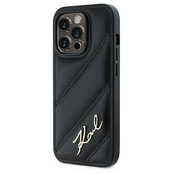 Karl Lagerfeld Karl Lagerfeld KLHCP13XPQDSMGK iPhone 13 Pro Max 6.7" czarny/black hardcase Diagonal Quilted Script
