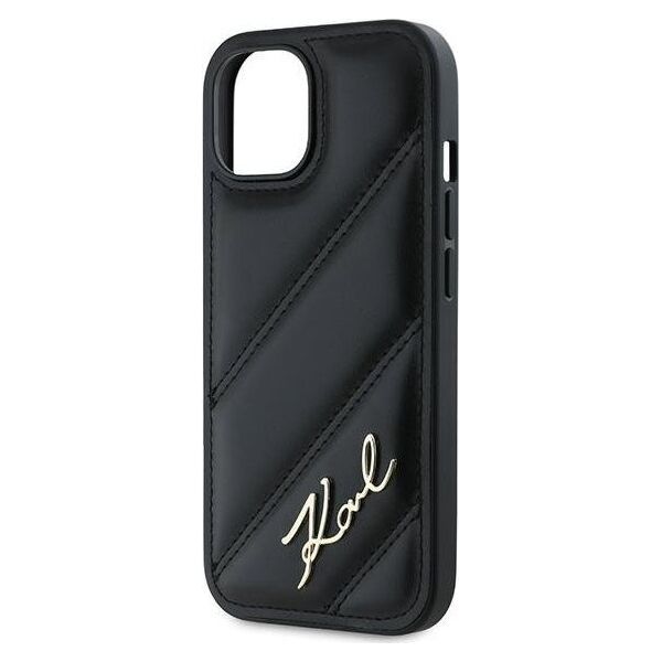 Karl Lagerfeld Karl Lagerfeld KLHCP15SPQDSMGK iPhone 15 / 14 / 13 6.1" czarny/black hardcase Diagonal Quilted Script